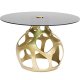 KARE DESIGN Volcano Gold spisebord, rund - rgfarvet glas og guld aluminium (120)