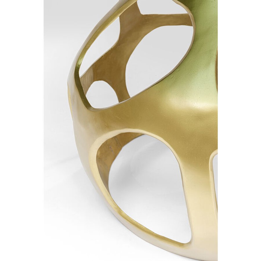 KARE DESIGN Volcano Gold spisebord, rund - rgfarvet glas og guld aluminium (120)