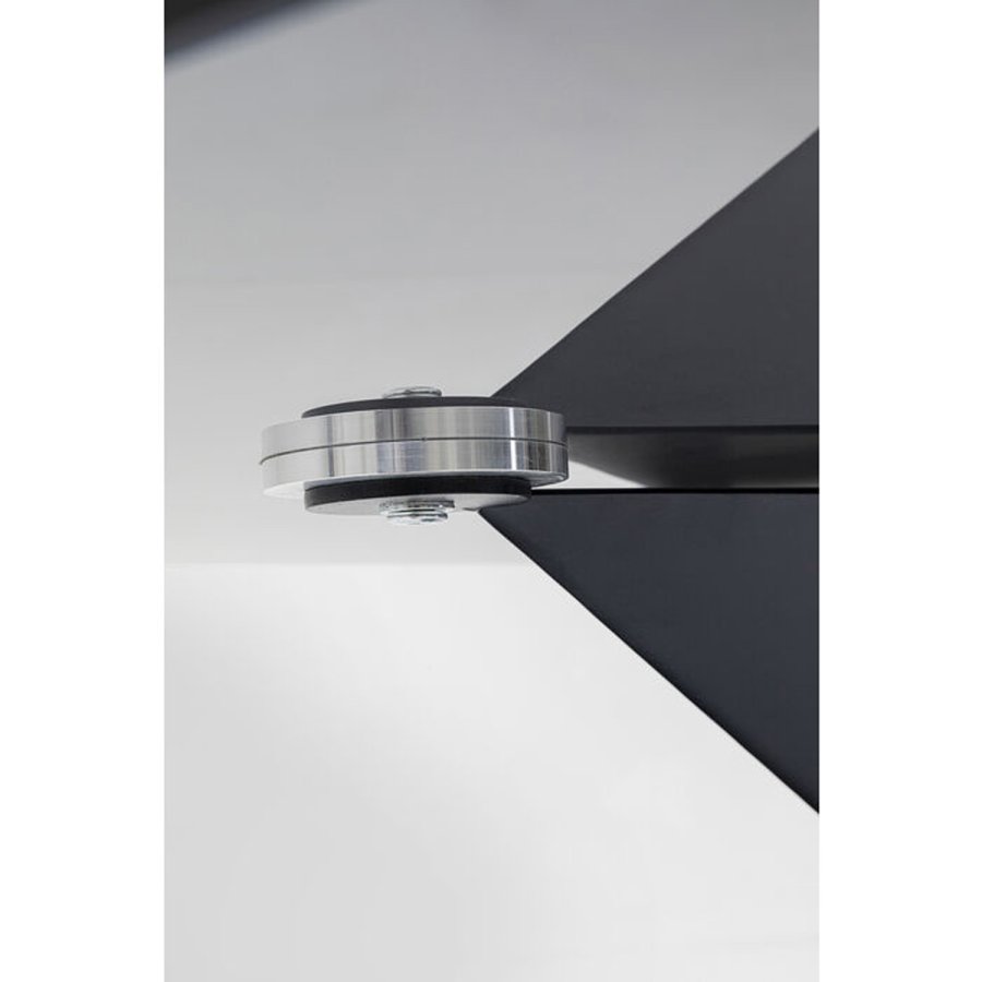 KARE DESIGN Gloria Sort spisebord, rektangulrt - glass og sort stl (200x100)