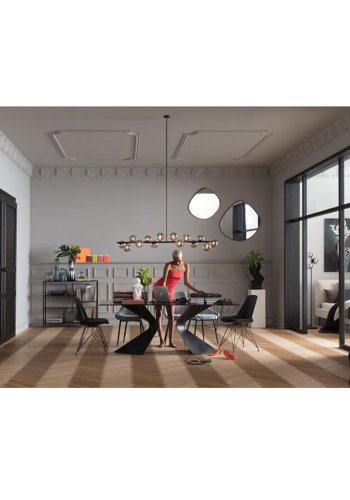 KARE DESIGN Gloria Sort spisebord, rektangulrt - glass og sort stl (200x100)