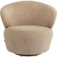 KARE DESIGN Carella drejestol - beige bamsestof polyester og stl