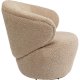 KARE DESIGN Carella drejestol - beige bamsestof polyester og stl