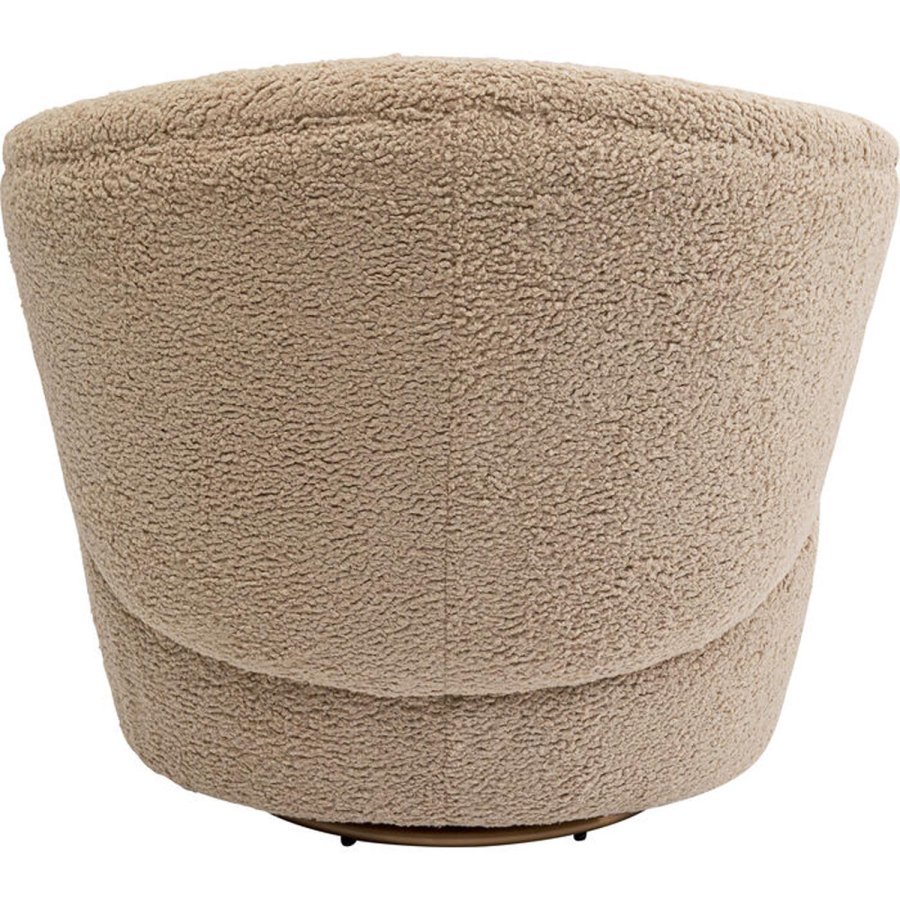 KARE DESIGN Carella drejestol - beige bamsestof polyester og stl
