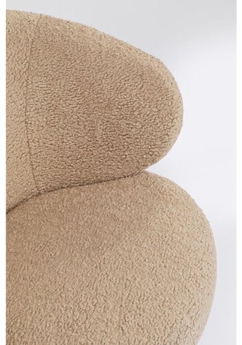 KARE DESIGN Carella drejestol - beige bamsestof polyester og stl