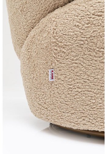 KARE DESIGN Carella drejestol - beige bamsestof polyester og stl