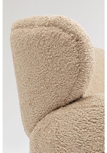 KARE DESIGN Carella drejestol - beige bamsestof polyester og stl