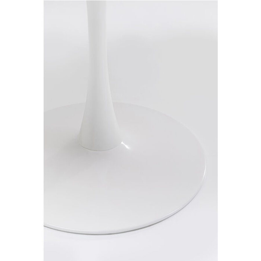 KARE DESIGN Veneto Marble White spisebord, rund - hvid mineralmarmor og hvid stl (110)