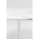KARE DESIGN Veneto Marble White spisebord, rund - hvid mineralmarmor og hvid stl (110)