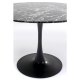 KARE DESIGN Veneto Marble Black spisebord, rund - sort mineralmarmor og sort stl (110)