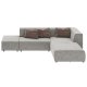 KARE DESIGN Infinity Vegas hjrnesofa, m. 3 puder - gr stof og plast