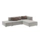 KARE DESIGN Infinity Vegas hjrnesofa, m. 3 puder - gr stof og plast