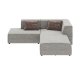 KARE DESIGN Infinity Boston hjrnesofa, m. 2 mrkegr puder - gr stof og plast