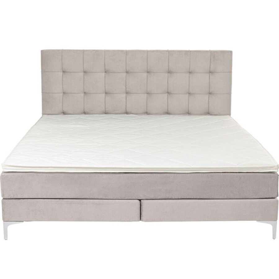 KARE DESIGN Boxspring Bed Benito Star Cream seng - creme polyester og stl (160x200)