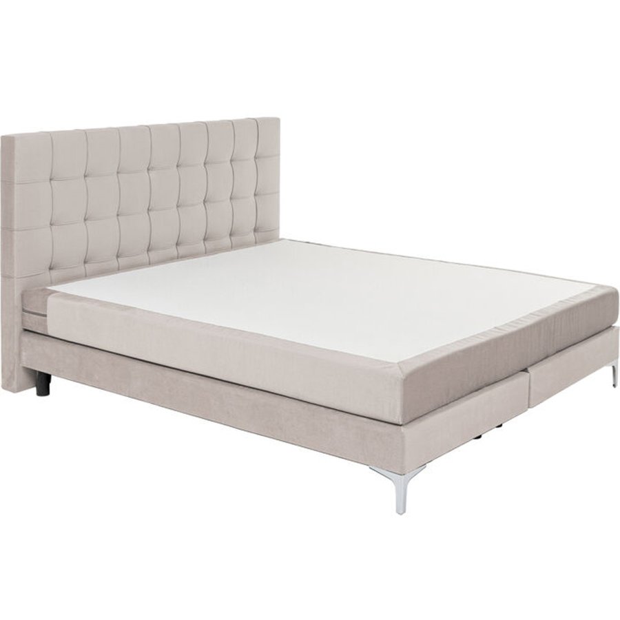 KARE DESIGN Boxspring Bed Benito Star Cream seng - creme polyester og stl (160x200)