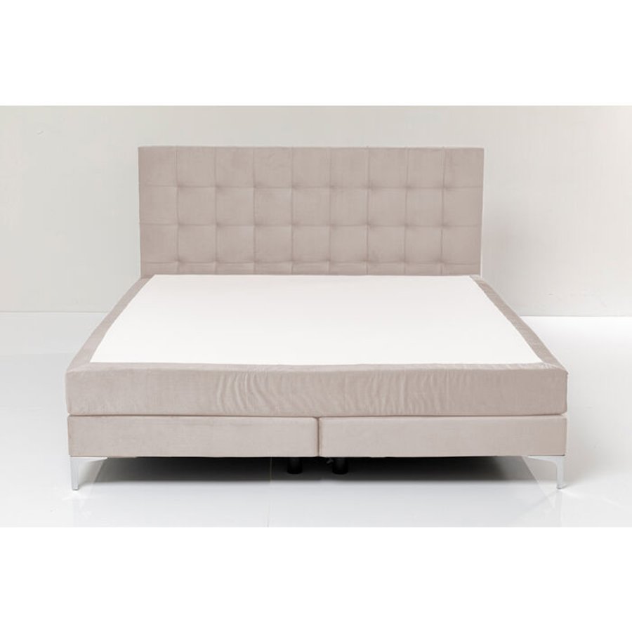 KARE DESIGN Boxspring Bed Benito Star Cream seng - creme polyester og stl (160x200)