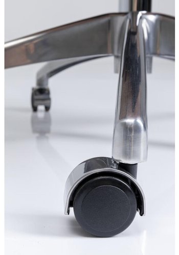 KARE DESIGN Rouven kontorstol, m. vippefunktion - sort kunstlder, brun valnddefinèr og aluminium