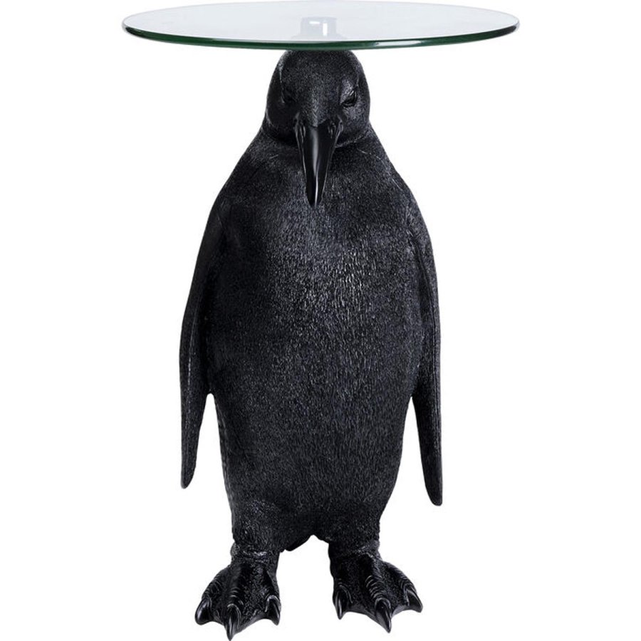 KARE DESIGN Animal Ms Penguin sidebord, rundt - klart glass og polyresin (32)