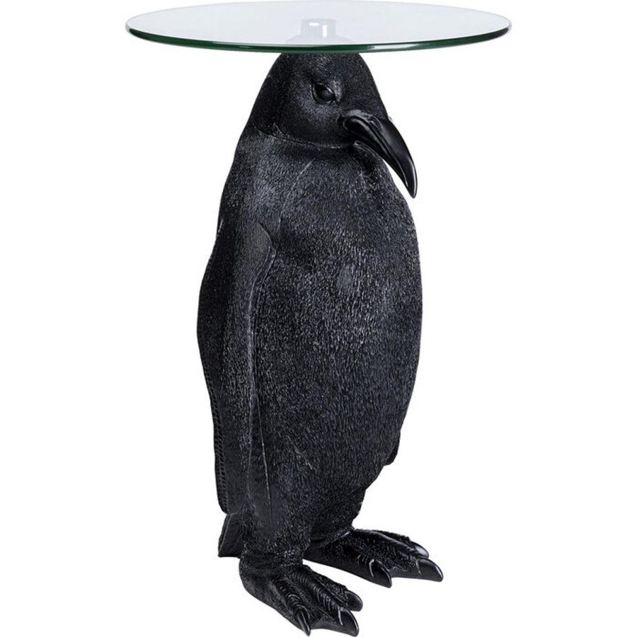 KARE DESIGN Animal Ms Penguin sidebord, rundt - klart glass og polyresin (32)