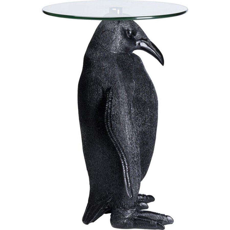 KARE DESIGN Animal Ms Penguin sidebord, rundt - klart glass og polyresin (32)