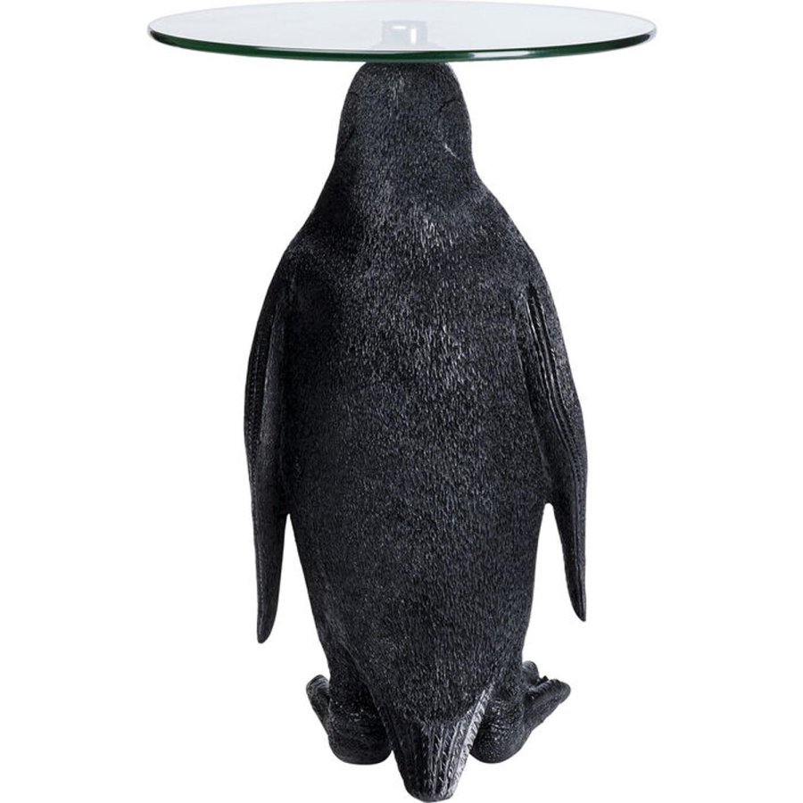 KARE DESIGN Animal Ms Penguin sidebord, rundt - klart glass og polyresin (32)