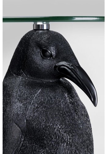 KARE DESIGN Animal Ms Penguin sidebord, rundt - klart glass og polyresin (32)