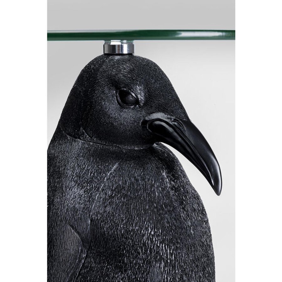 KARE DESIGN Animal Ms Penguin sidebord, rundt - klart glass og polyresin (32)