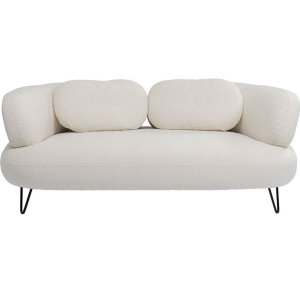 KARE DESIGN Peppo White 2 pers. sofa - hvid polyester og stl