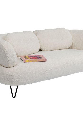 KARE DESIGN Peppo White 2 pers. sofa - hvid polyester og stl