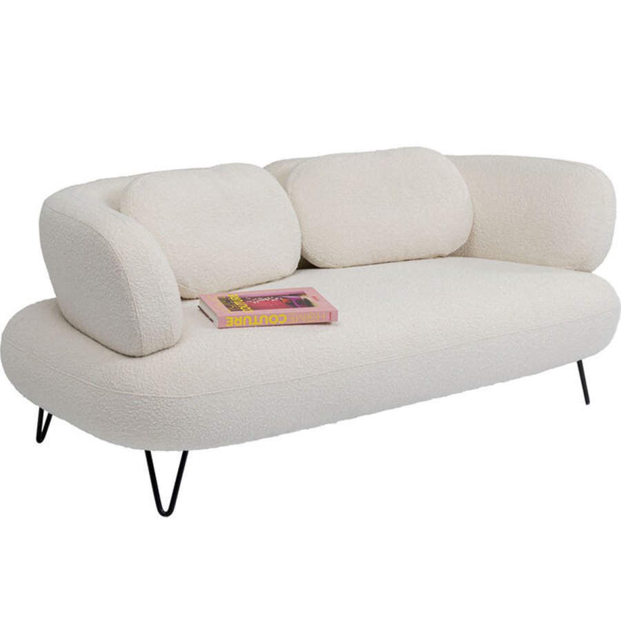 KARE DESIGN Peppo White 2 pers. sofa - hvid polyester og stl