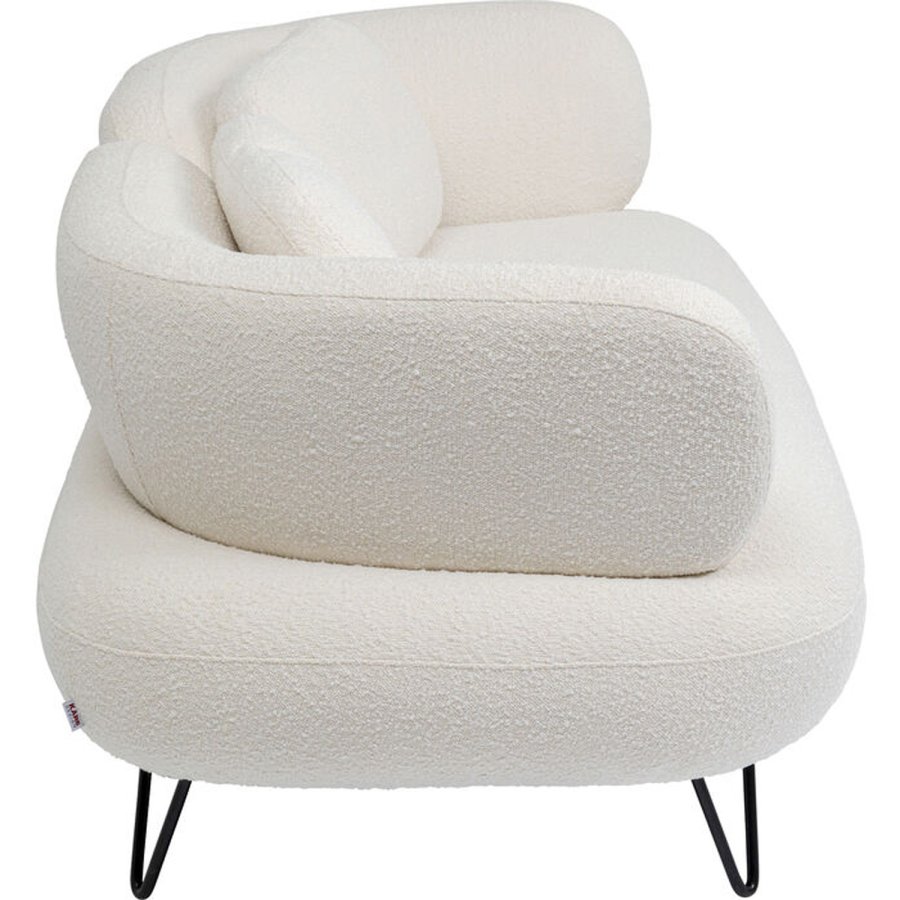 KARE DESIGN Peppo White 2 pers. sofa - hvid polyester og stl