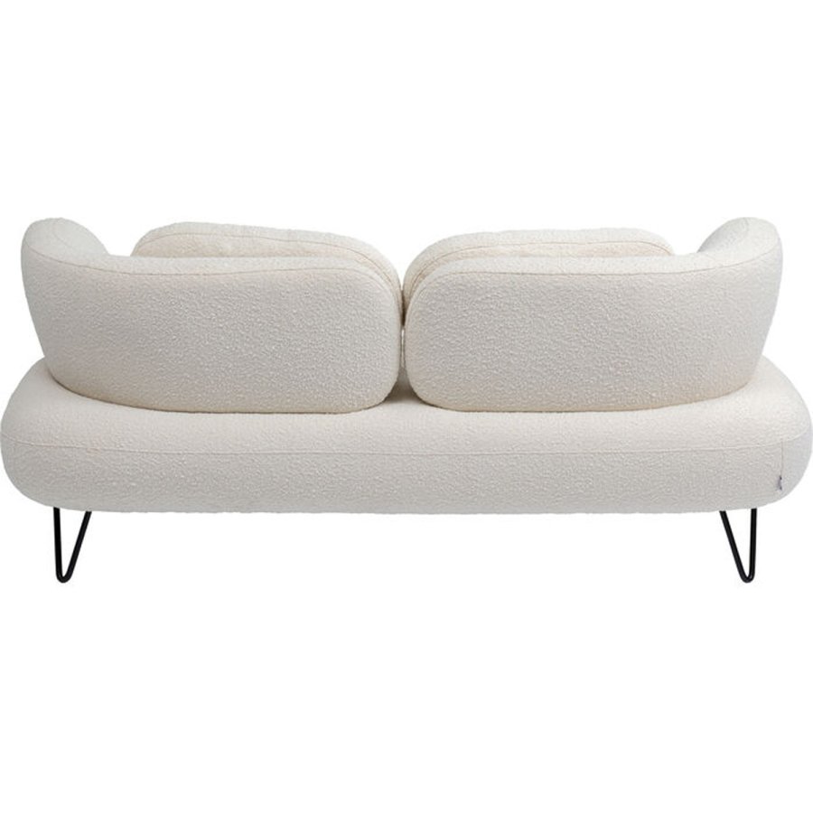 KARE DESIGN Peppo White 2 pers. sofa - hvid polyester og stl