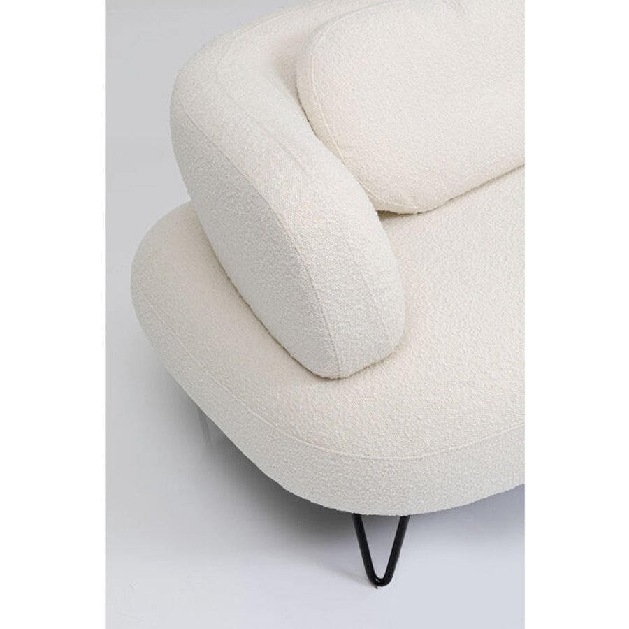 KARE DESIGN Peppo White 2 pers. sofa - hvid polyester og stl