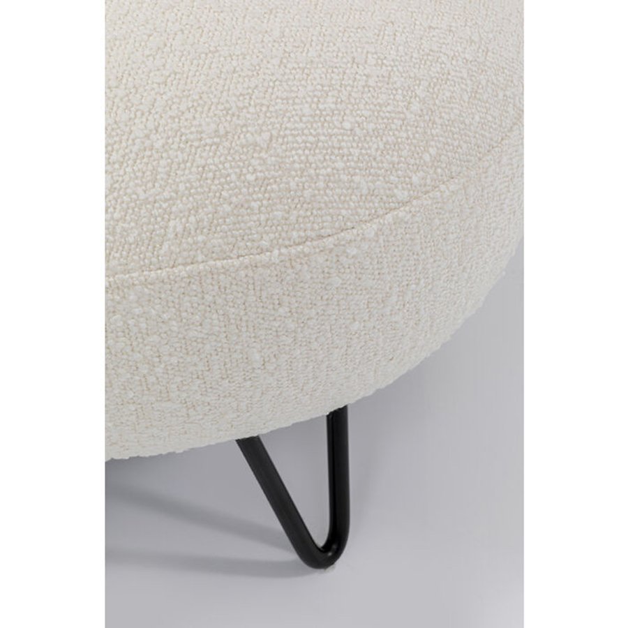 KARE DESIGN Peppo White 2 pers. sofa - hvid polyester og stl