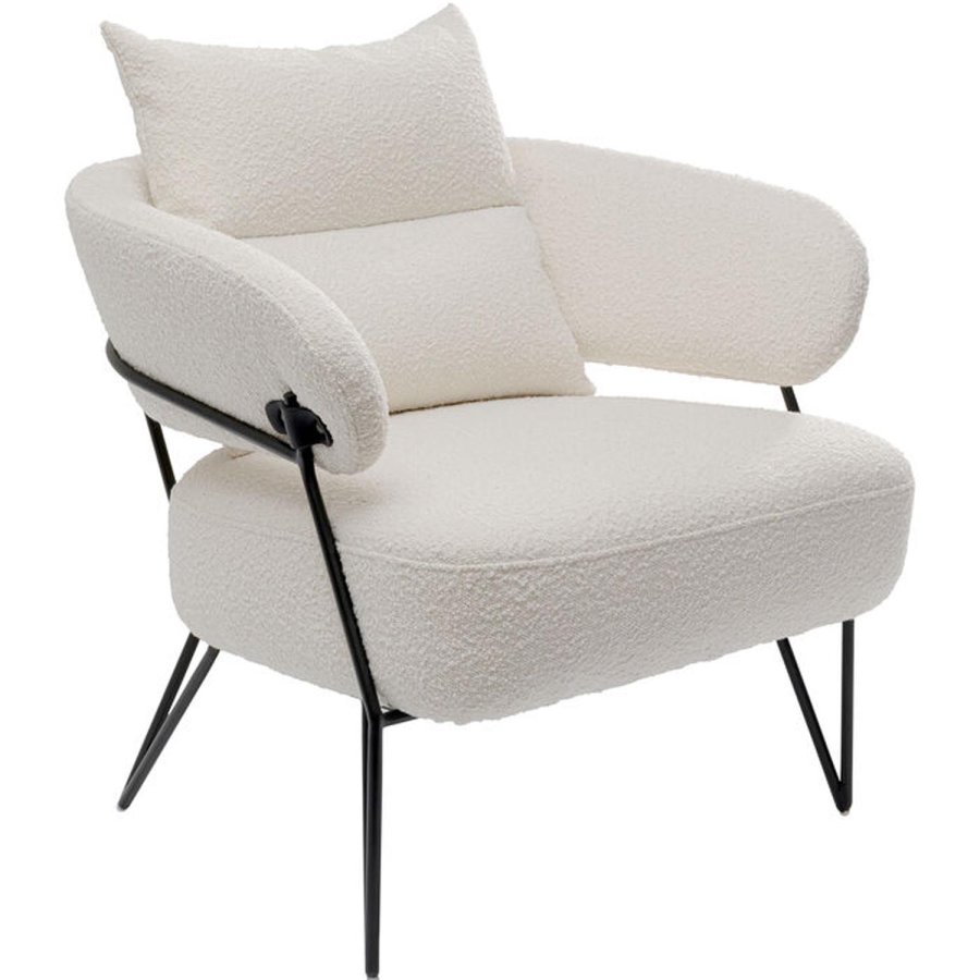 KARE DESIGN Peppo White Sessel - weißes Polyester und Stahl