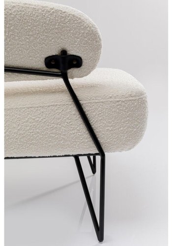 KARE DESIGN Peppo White Sessel - weißes Polyester und Stahl