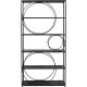 KARE DESIGN Shelf Circle reol, rektangulr - sort stl(H:200cm x100cm x 35cm)