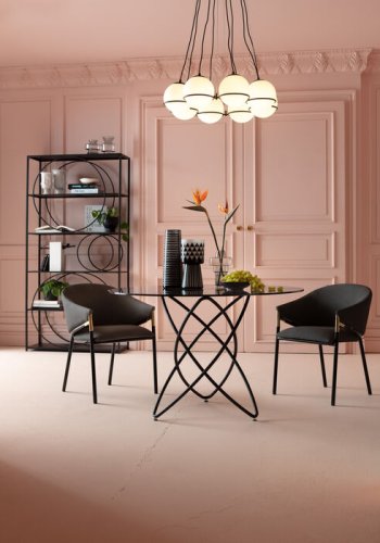 KARE DESIGN Shelf Circle reol, rektangulr - sort stl(H:200cm x100cm x 35cm)