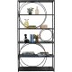 KARE DESIGN Shelf Circle reol, rektangulr - sort stl(H:200cm x100cm x 35cm)