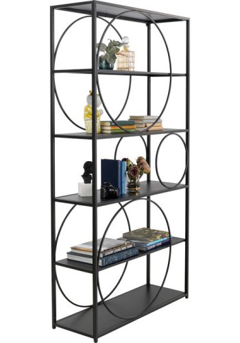 KARE DESIGN Shelf Circle reol, rektangulr - sort stl(H:200cm x100cm x 35cm)
