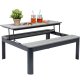 KARE DESIGN Holiday Black multifunktionelt havebord/bord med bnk - polywood og aluminium (90x71)