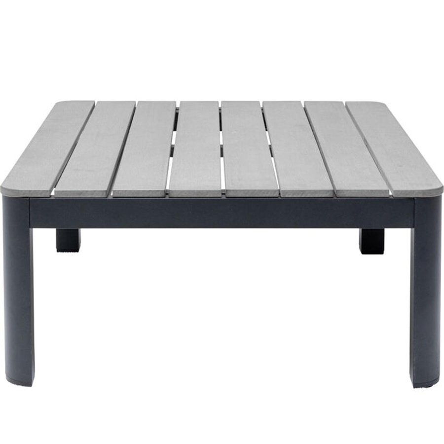 KARE DESIGN Holiday Black multifunktionelt havebord/bord med bnk - polywood og aluminium (90x71)