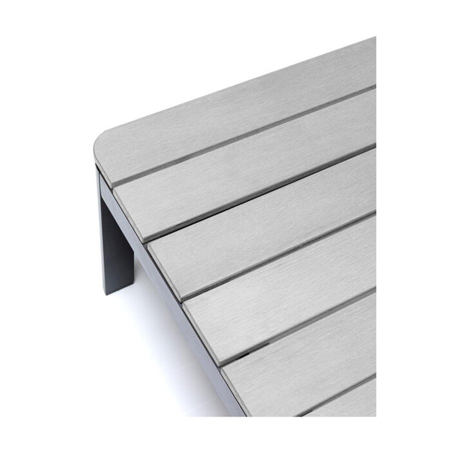 KARE DESIGN Holiday Black multifunktionelt havebord/bord med bnk - polywood og aluminium (90x71)