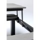 KARE DESIGN Holiday Black multifunktionelt havebord/bord med bnk - polywood og aluminium (90x71)