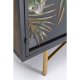 KARE DESIGN Jungle skjenk, m. 4 drer - flerfarget glass, brun finer og stl (135x95)