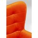 KARE DESIGN Oscar Velvet Orange drejestol, m. armln - orange fljl polyester og stl