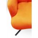 KARE DESIGN Oscar Velvet Orange drejestol, m. armln - orange fljl polyester og stl