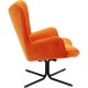 KARE DESIGN Oscar Velvet Orange drejestol, m. armln - orange fljl polyester og stl