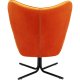 KARE DESIGN Oscar Velvet Orange drejestol, m. armln - orange fljl polyester og stl