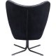 KARE DESIGN Oscar Velvet Black drejestol, m. armln - sort fljl polyester og stl