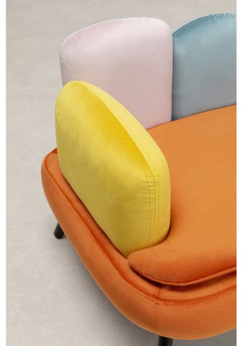 
KARE DESIGN Diva Orange katte- og hundeseng - oransje og multifarget fløyelsstoff, stål
